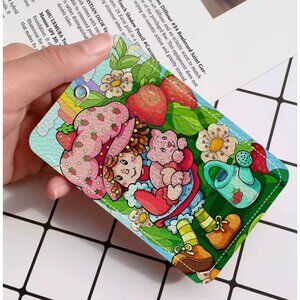 Cute Strawberry Shortcake Card Holder Keychain ID & Credit Card Wallet